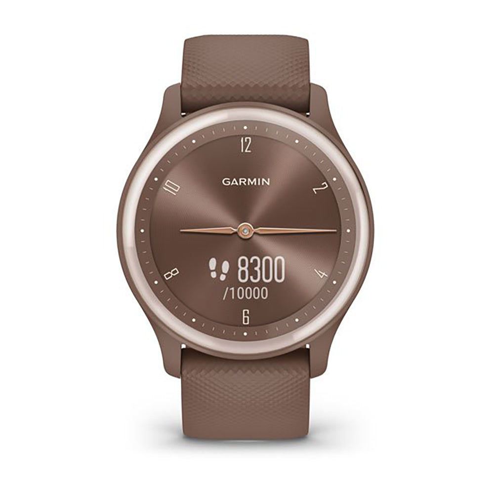 Garmin Vivomove Sport Cocoa Silicone Band Full Display Watch 010