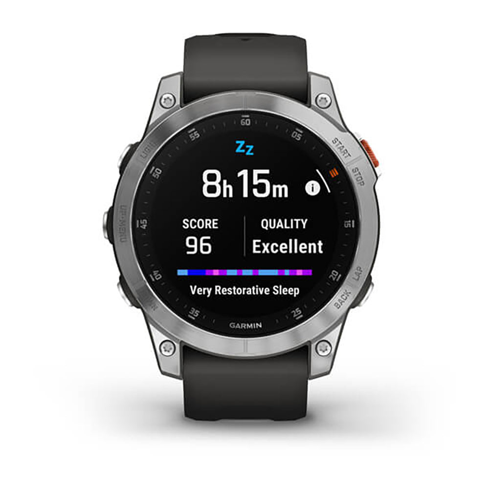 Garmin Epix Gen 2 Slate Ss W Silicone Band Full Color Display Dial Watch - 010-02582-01