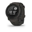 ساعة Garmin Instinct 2S بسوار سيليكون باللون الرمادي الغرافيتي وشاشة ملونة بالكامل