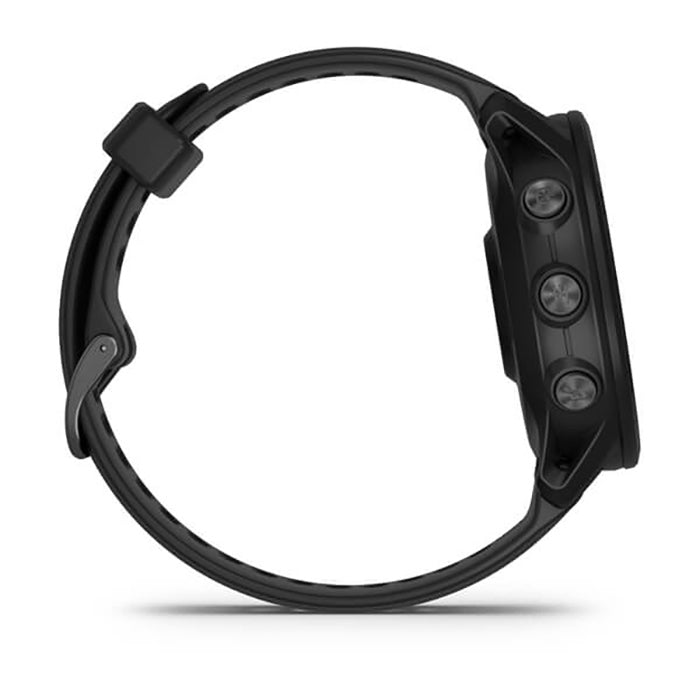 ساعة Garmin Forerunner 955 Solar بحزام سيليكون أسود وشاشة كاملة