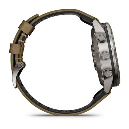ساعة Garmin Marq Adventurer من الجيل الثاني بحزام بني، ساعة عصرية متعددة المهام