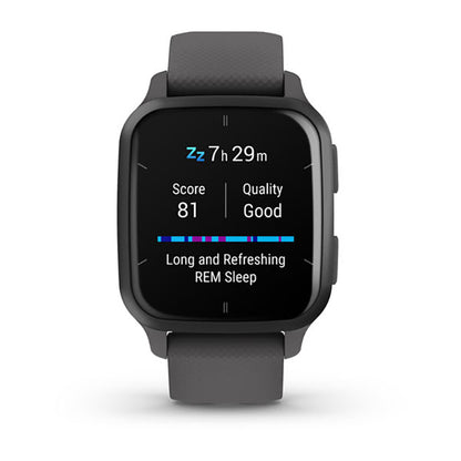 Garmin Venu Sq2 Slate Aluminium Bezel Grey Case Silicone Strap Full Display Watch