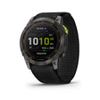 ساعة Garmin Enduro 2 Sapphire Carbon Gray DLC Titanium مع سوار Ultrafit أسود بشاشة كاملة