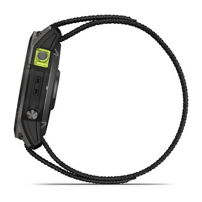 ساعة Garmin Enduro 2 Sapphire Carbon Gray DLC Titanium مع سوار Ultrafit أسود بشاشة كاملة