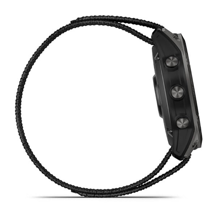ساعة Garmin Enduro 2 Sapphire Carbon Gray DLC Titanium مع سوار Ultrafit أسود بشاشة كاملة