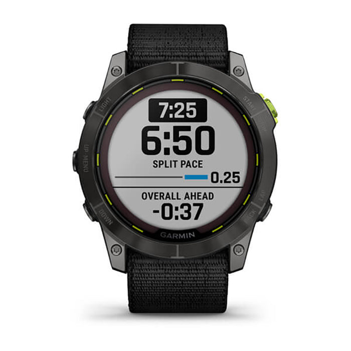 ساعة Garmin Enduro 2 Sapphire Carbon Gray DLC Titanium مع سوار Ultrafit أسود بشاشة كاملة