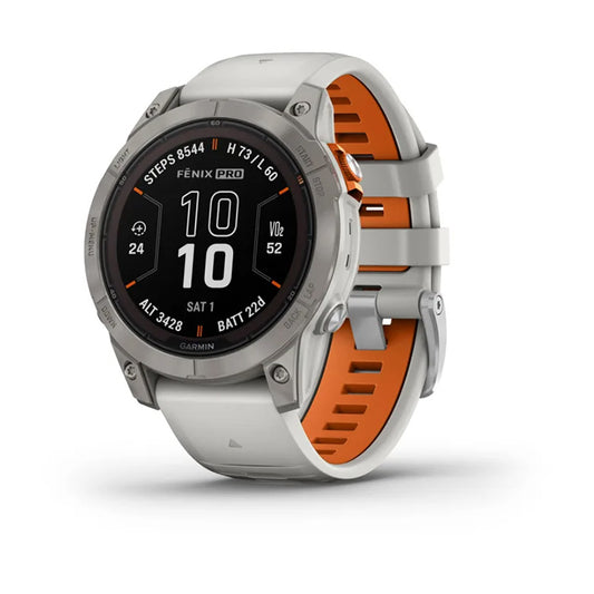 Garmin Fenix 7 Prosapphire Solar Edition Titanium Fog Gray/Ember Orange Full Display Watch