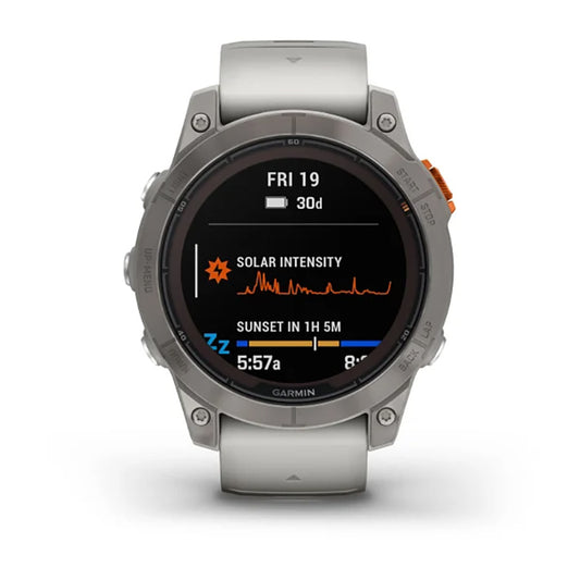 Garmin Fenix 7 Prosapphire Solar Edition Titanium Fog Gray/Ember Orange Full Display Watch