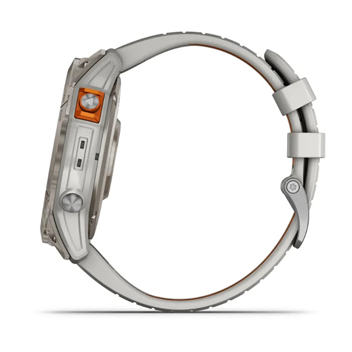 Garmin Fenix 7X Prosapphire Solar Edition Titanium Fog Gray/Ember Orange Full Display Watch - 010-02778-15