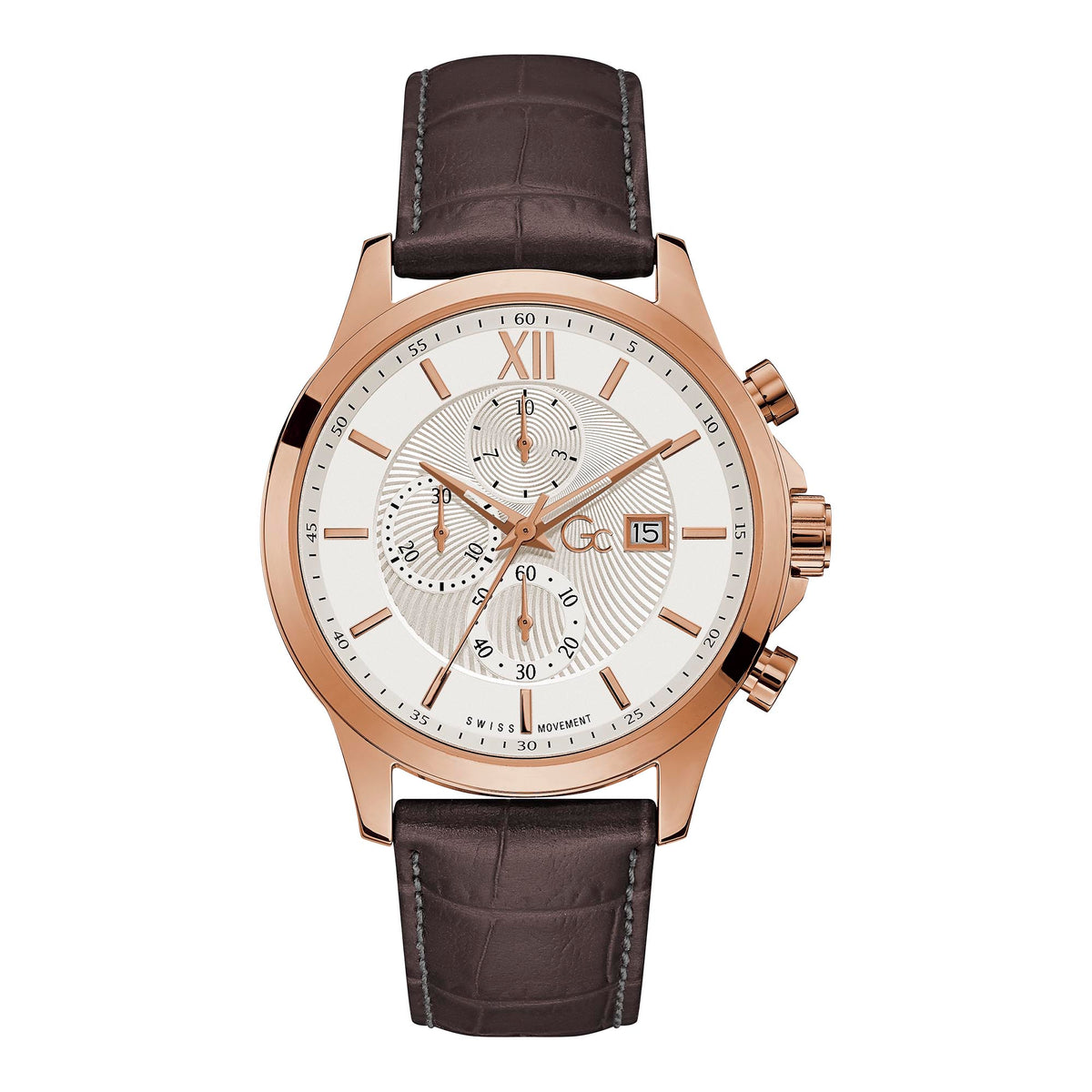Gc Men's Watch Rose Gold Tonecase Quartz