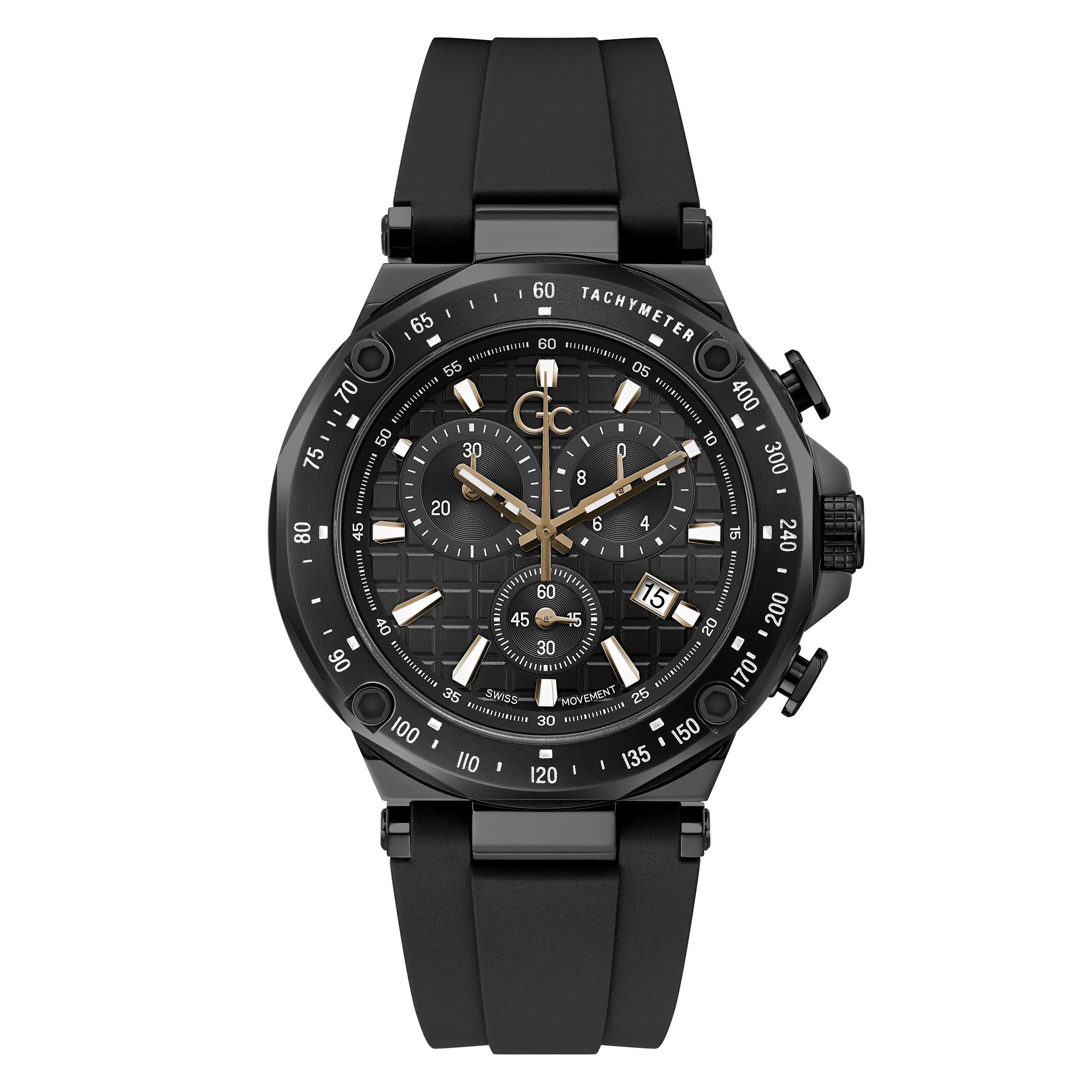 Gc Men's Watch Black Tone Case Quartz – The Watch House