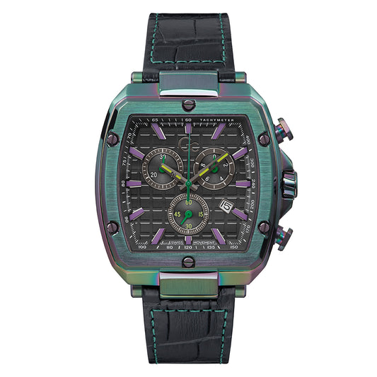 Gc Men's Watch Green Tone Case Quartz