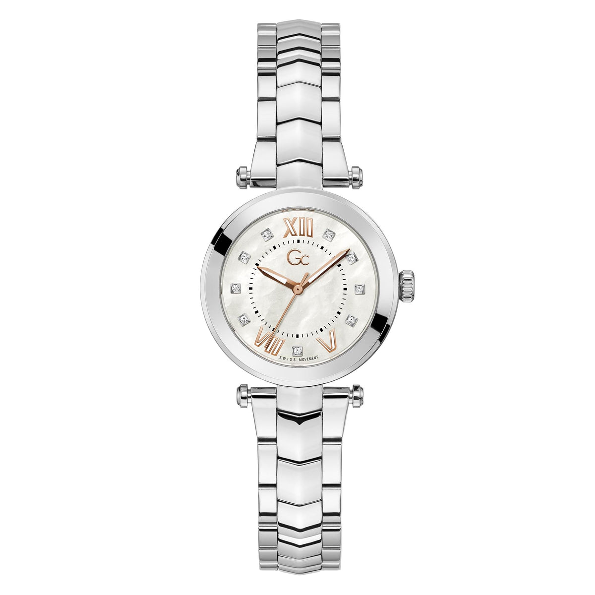Gc Women's Watch Silver Tone Case Quartz