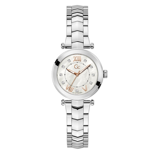 Gc Women's Watch Silver Tone Case Quartz