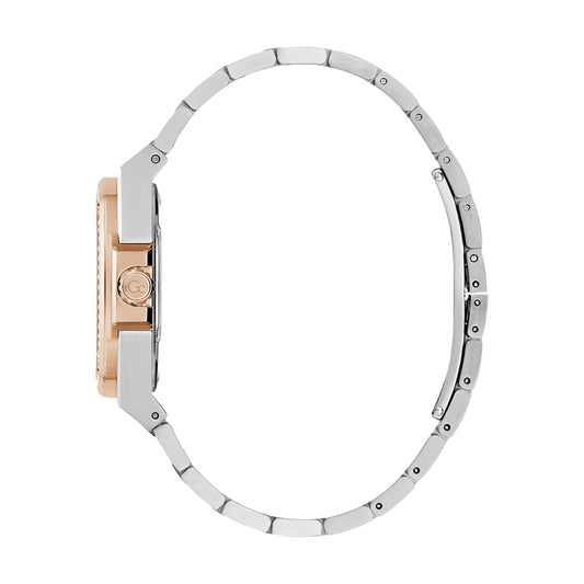 Gc Ladies Watch Silver & Rose Gold Tone Case Quartz