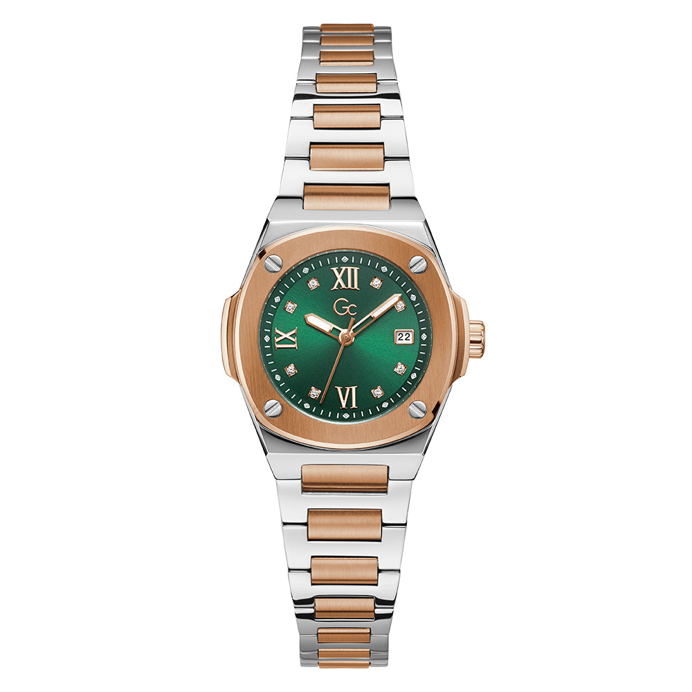 Gc Women's Watch Rose Gold Tone Case Quartz