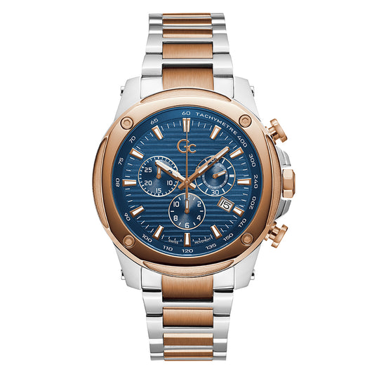 Gc Men's Watch Rose Gold Tone Case Quartz