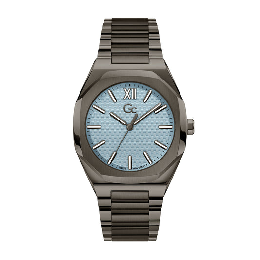 Gc Men's Watch Gunmetal Tone Case Quartz