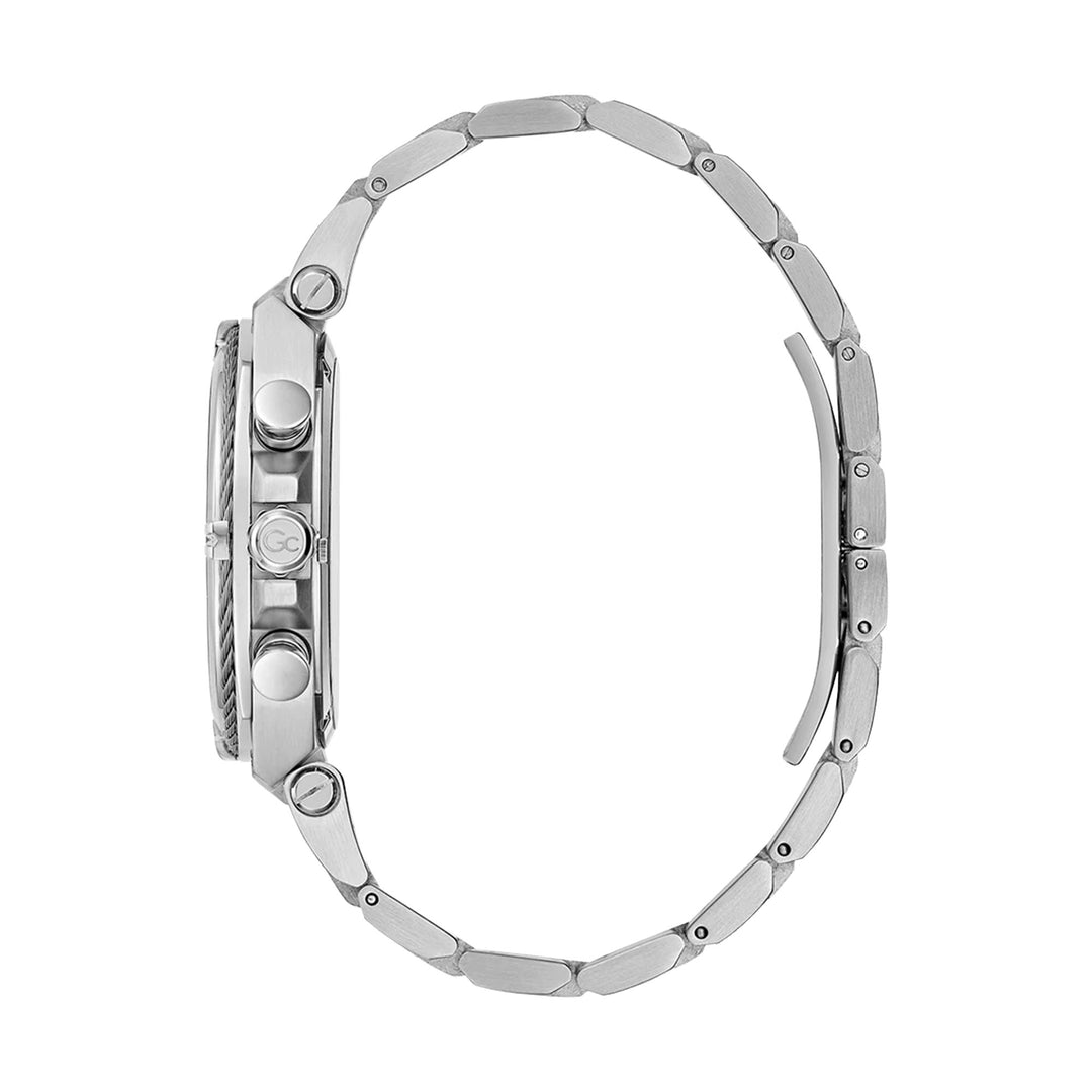 Gc Mens Watch Silver Tone Case Quartz