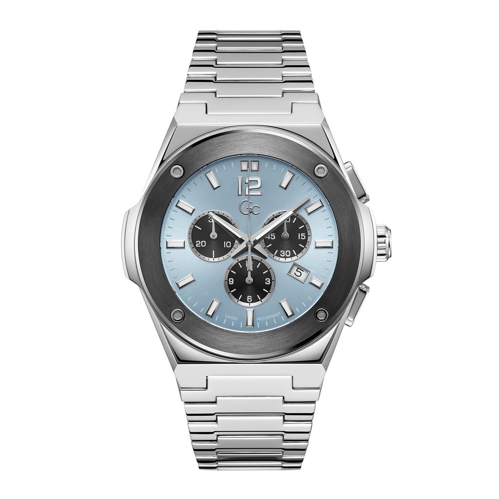 Gc Men's Watch Silver & Gunmetal Tone Case Quartz – The Watch 