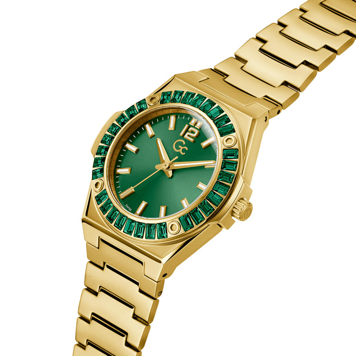 Gc Women's Watch Gold Tone Case Quartz