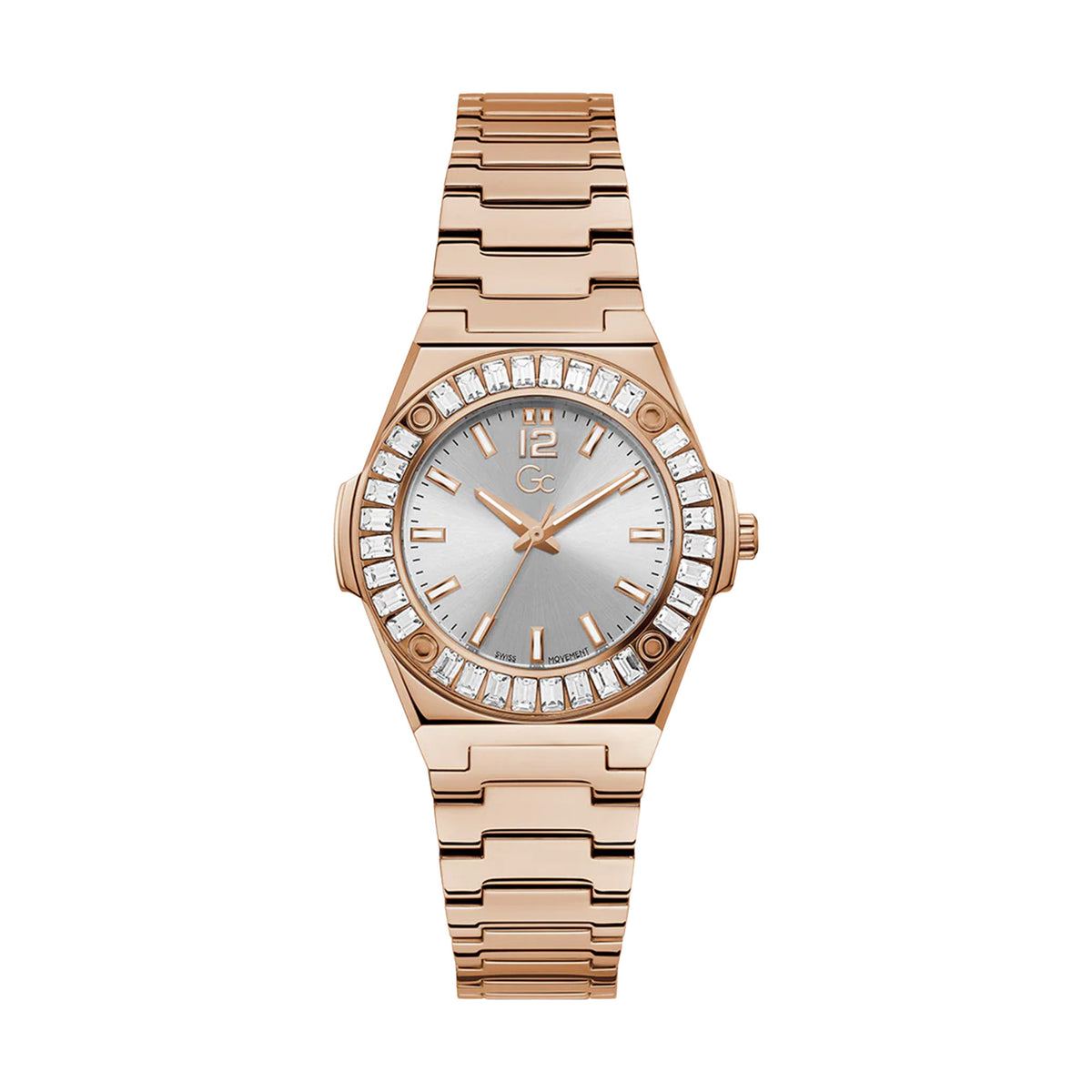 Gc Ladies Watch Rose Gold Tone Case Quartz