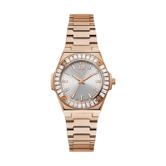 Gc Ladies Watch Rose Gold Tone Case Quartz