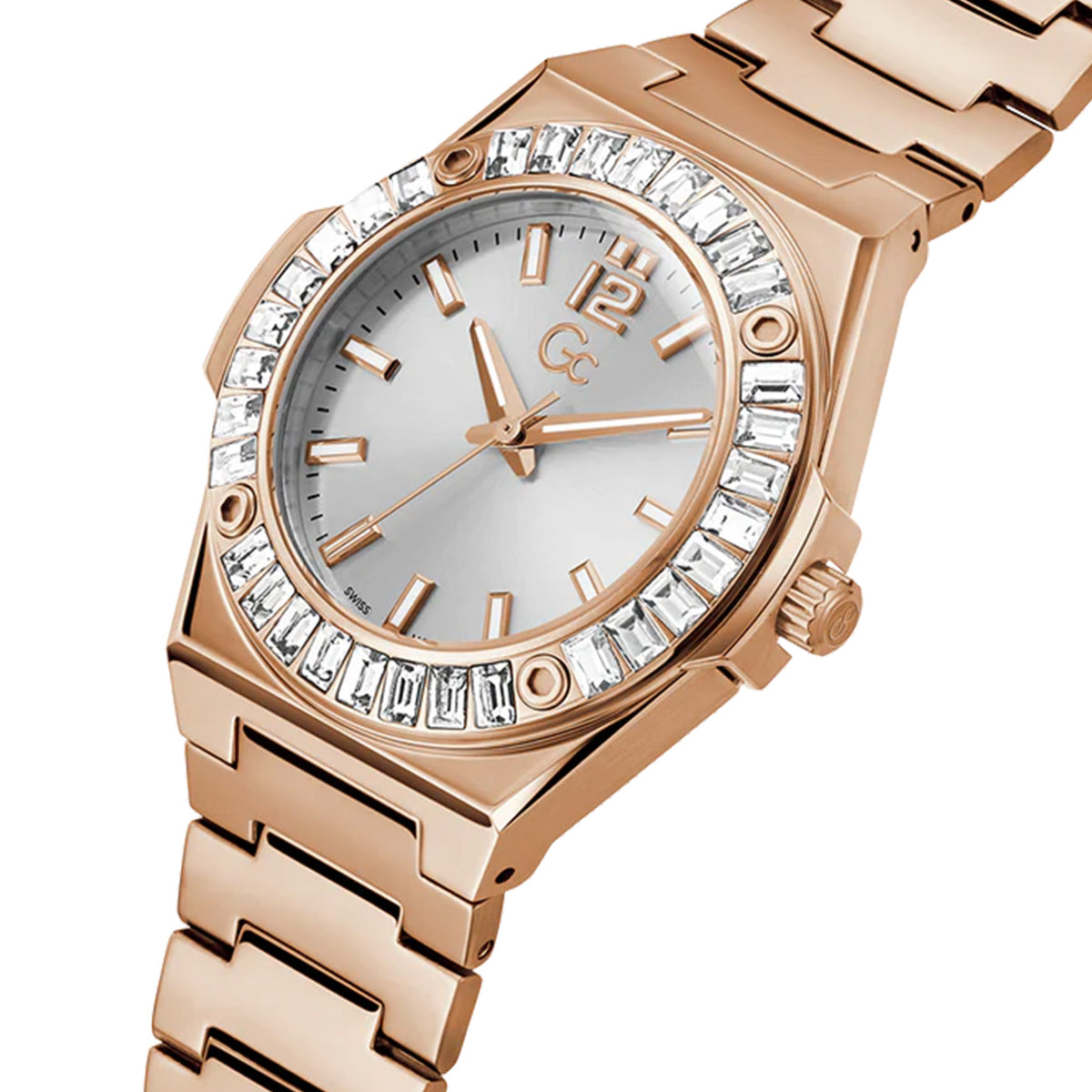 Gc Ladies Watch Rose Gold Tone Case Quartz