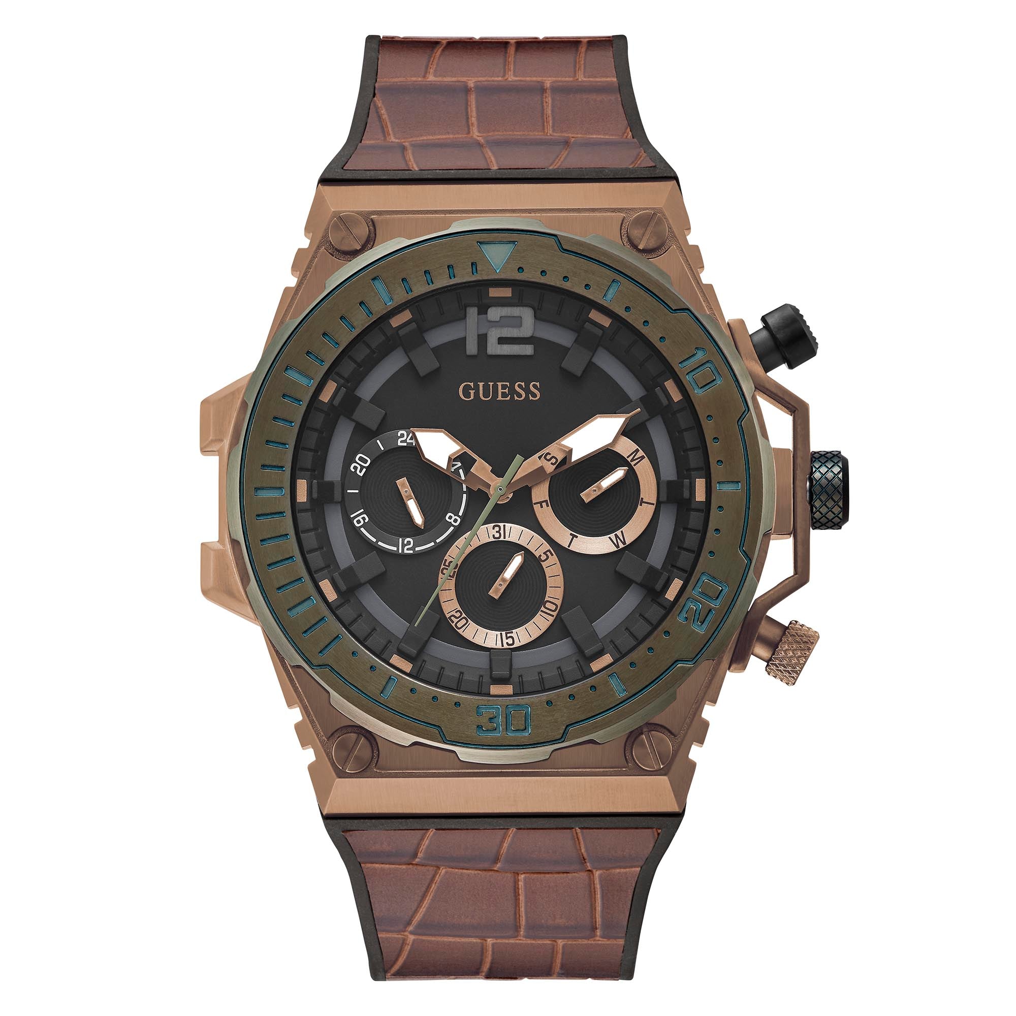 Guess brown watch best sale