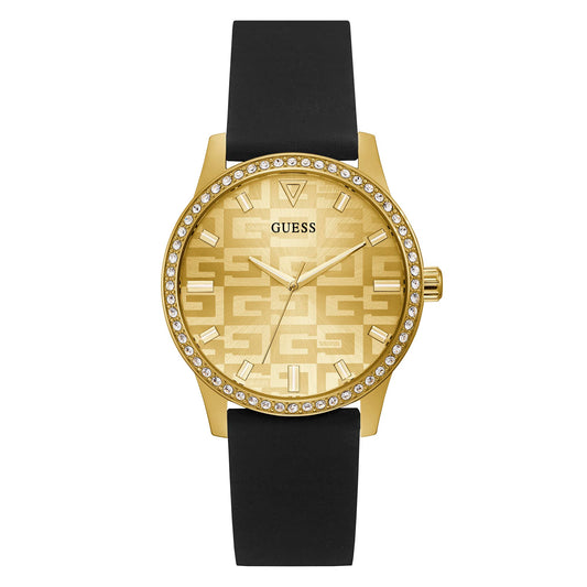 Guess Women's Watch Yellow Gold Tone Case Quartz