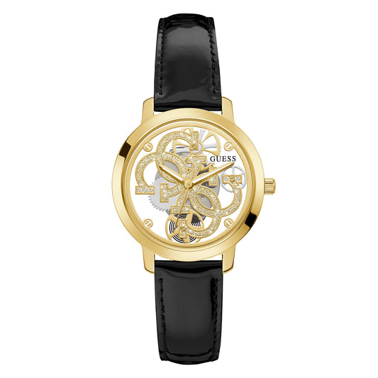 Guess Women's Watch Yellow Gold Tone Case Quartz