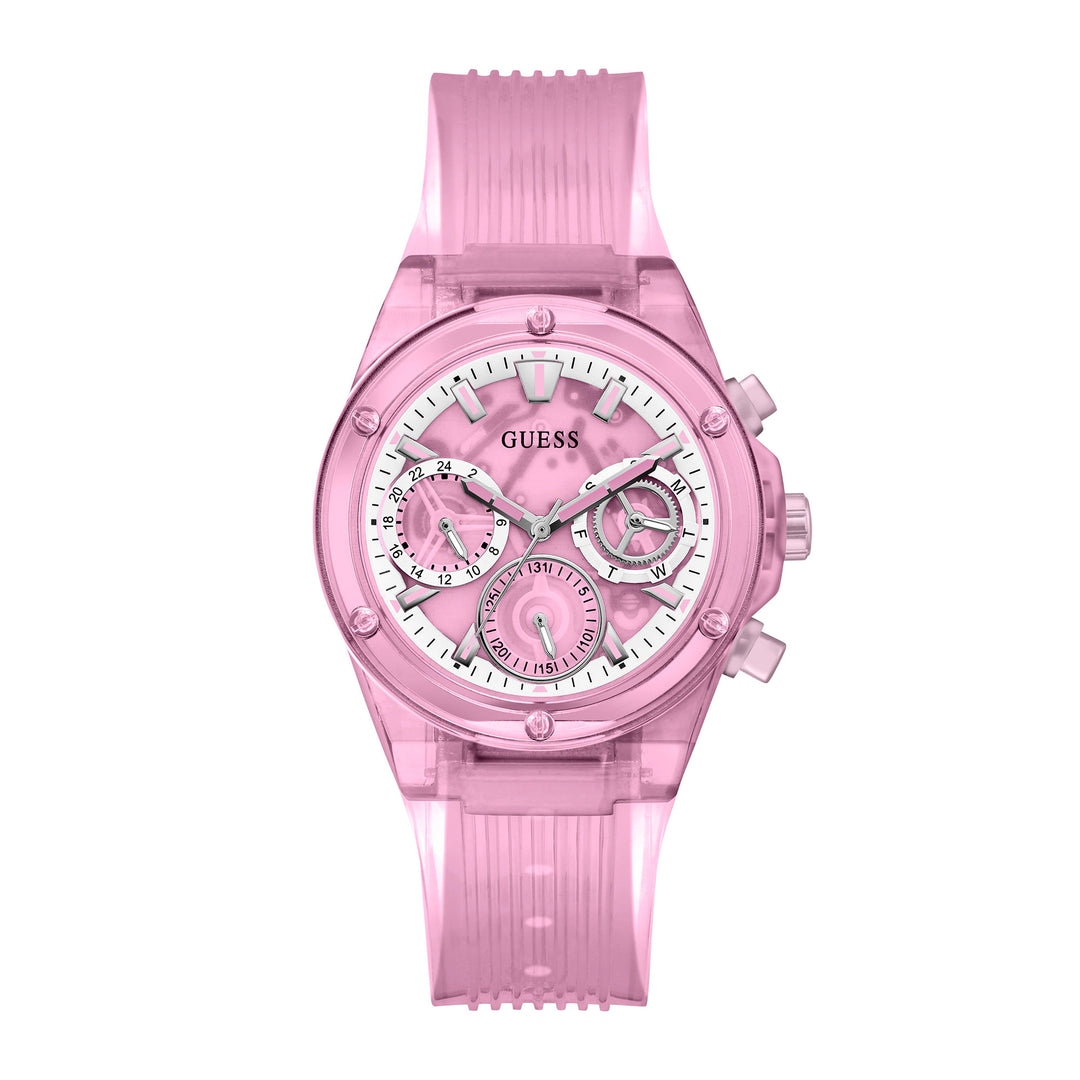 Guess Women's Watch Pink Tone Case Quartz