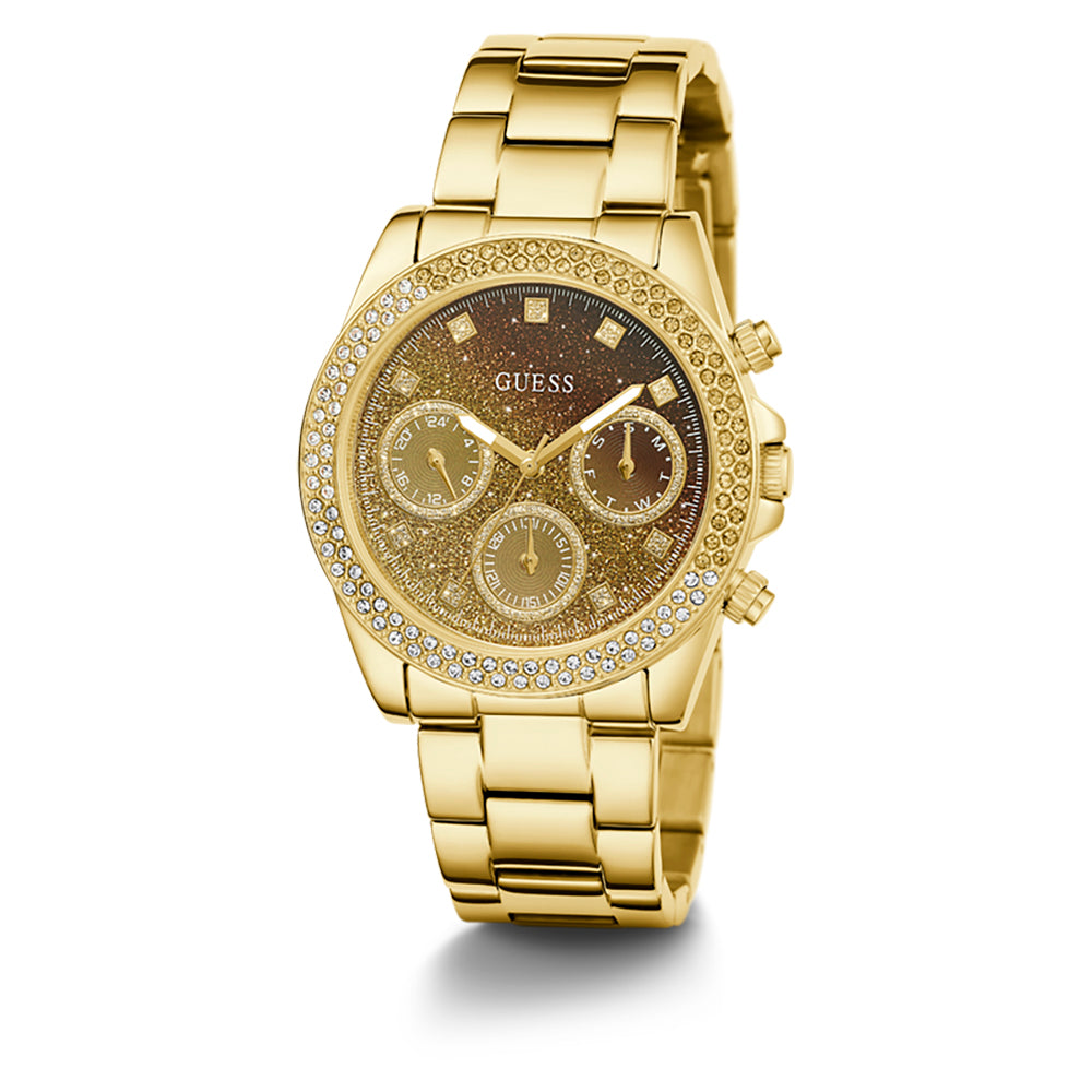 Guess Women's Watch Gold Tone Case Quartz