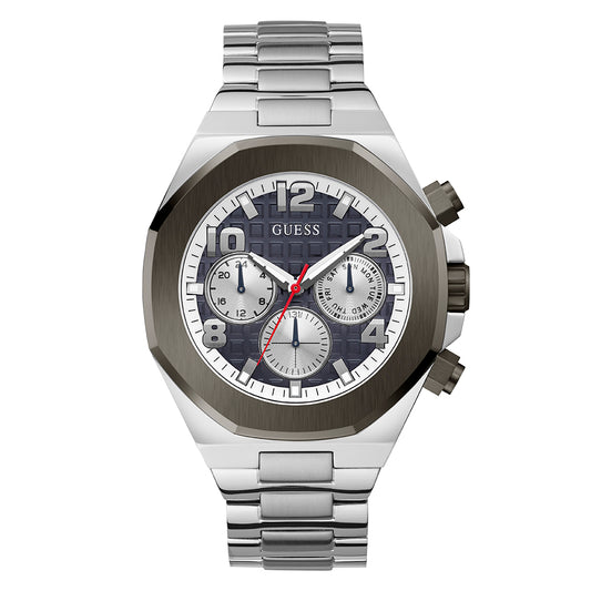 Guess Men's Watch Silver Tone Case Quartz