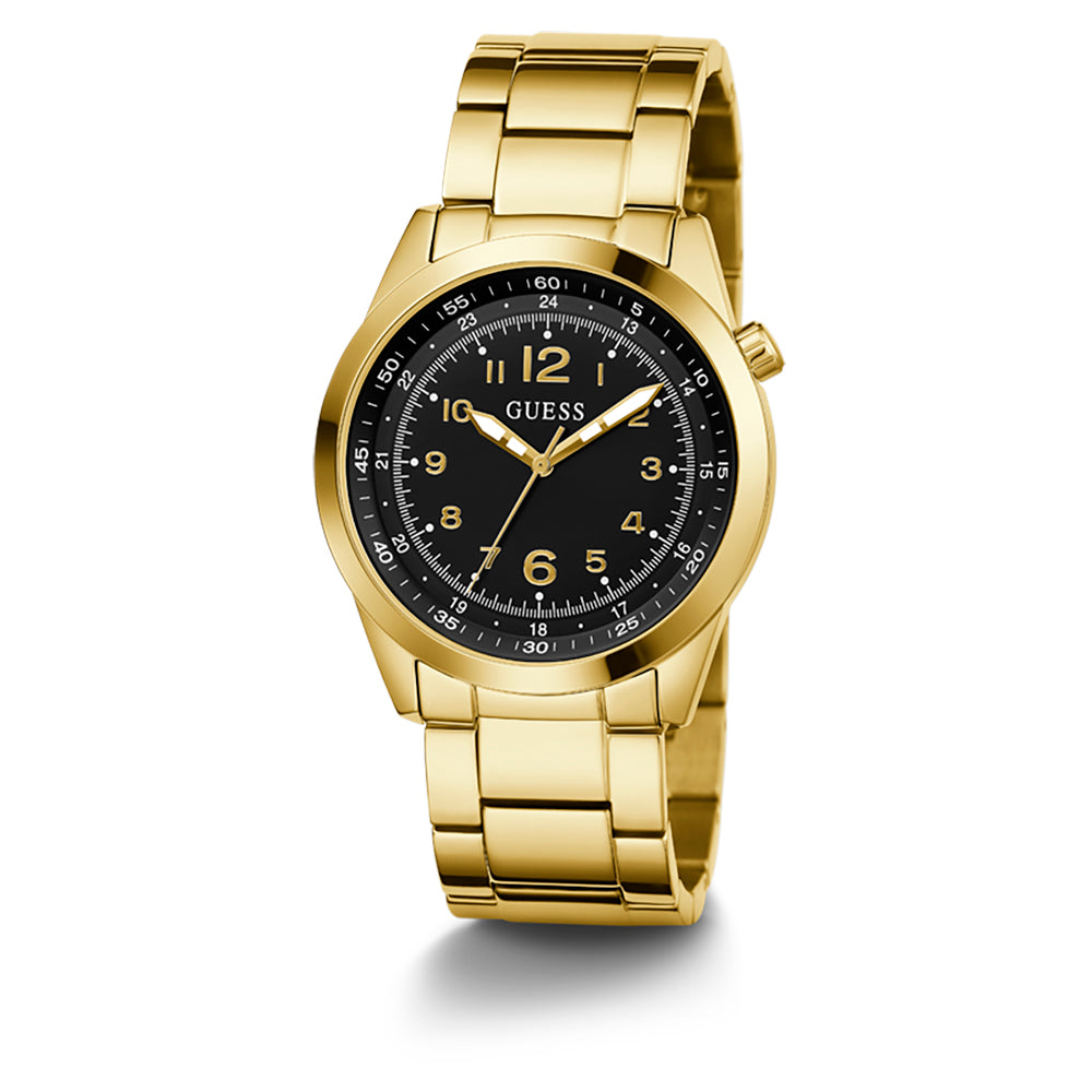 Guess Men's Watch Gold Tone Case Quartz