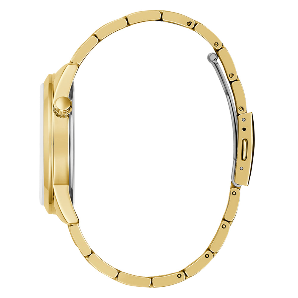 Guess Men's Watch Gold Tone Case Quartz