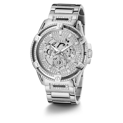 Guess Men's Watch Silver Tone Case Quartz