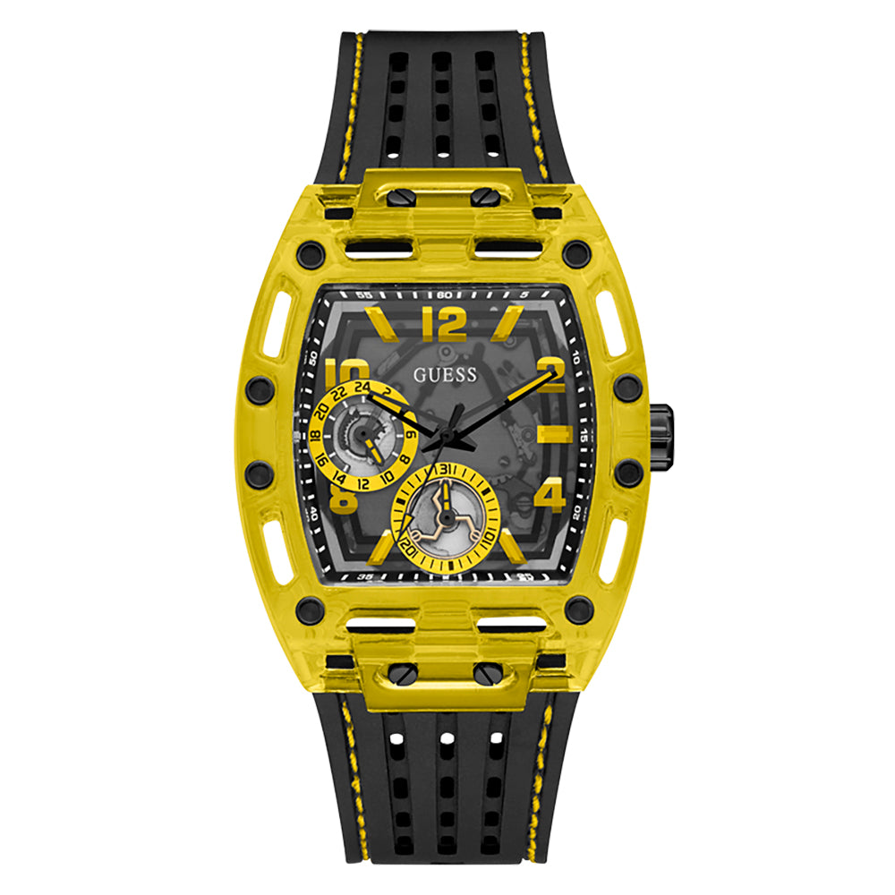 Guess Men's Watch Yellow Tone Case Quartz