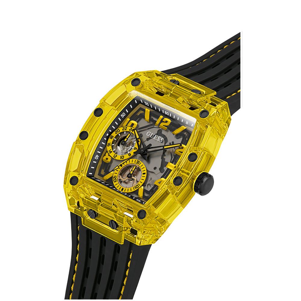 Guess Men's Watch Yellow Tone Case Quartz