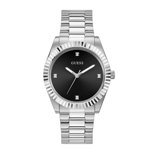 Guess Men's Watch Silver Tone Case Quartz