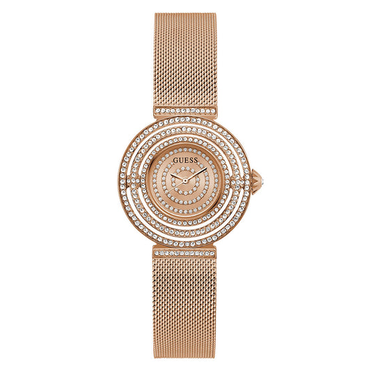 Guess Women's Watch Rose Gold Tone Case Quartz