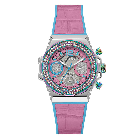 Guess Women's Watch Silver Tone Case Quartz