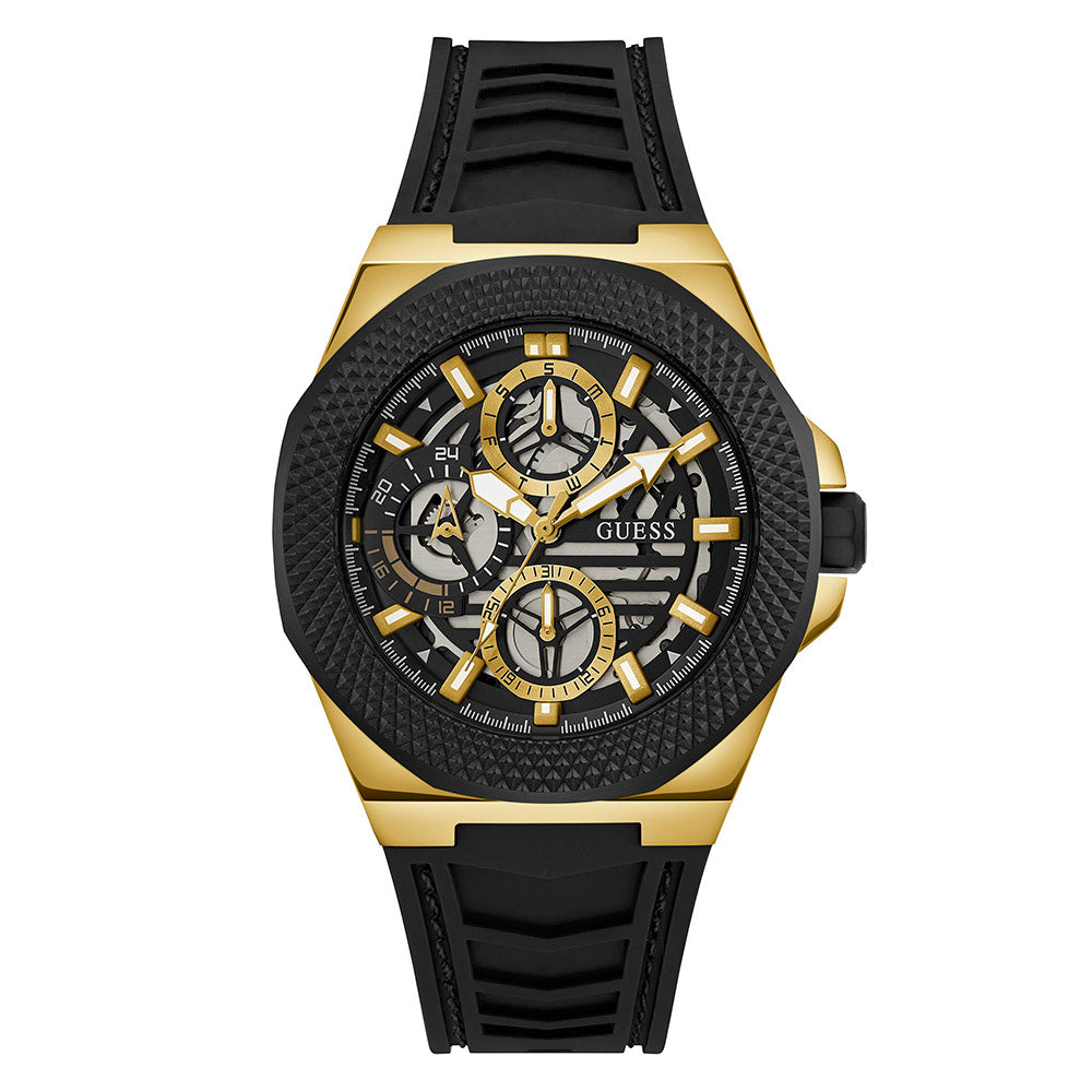 Guess Men's Watch Gold Tone Case Quartz
