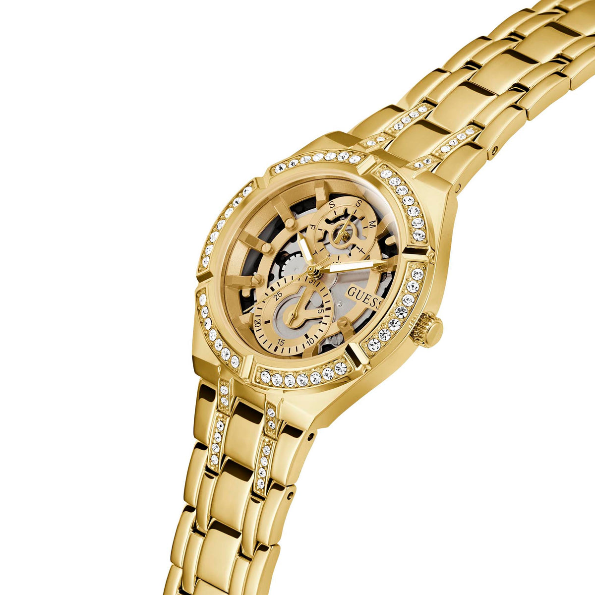 ساعة نسائية من جيس، هيكل بلون ذهبي، تعمل بحركة الكوارتز