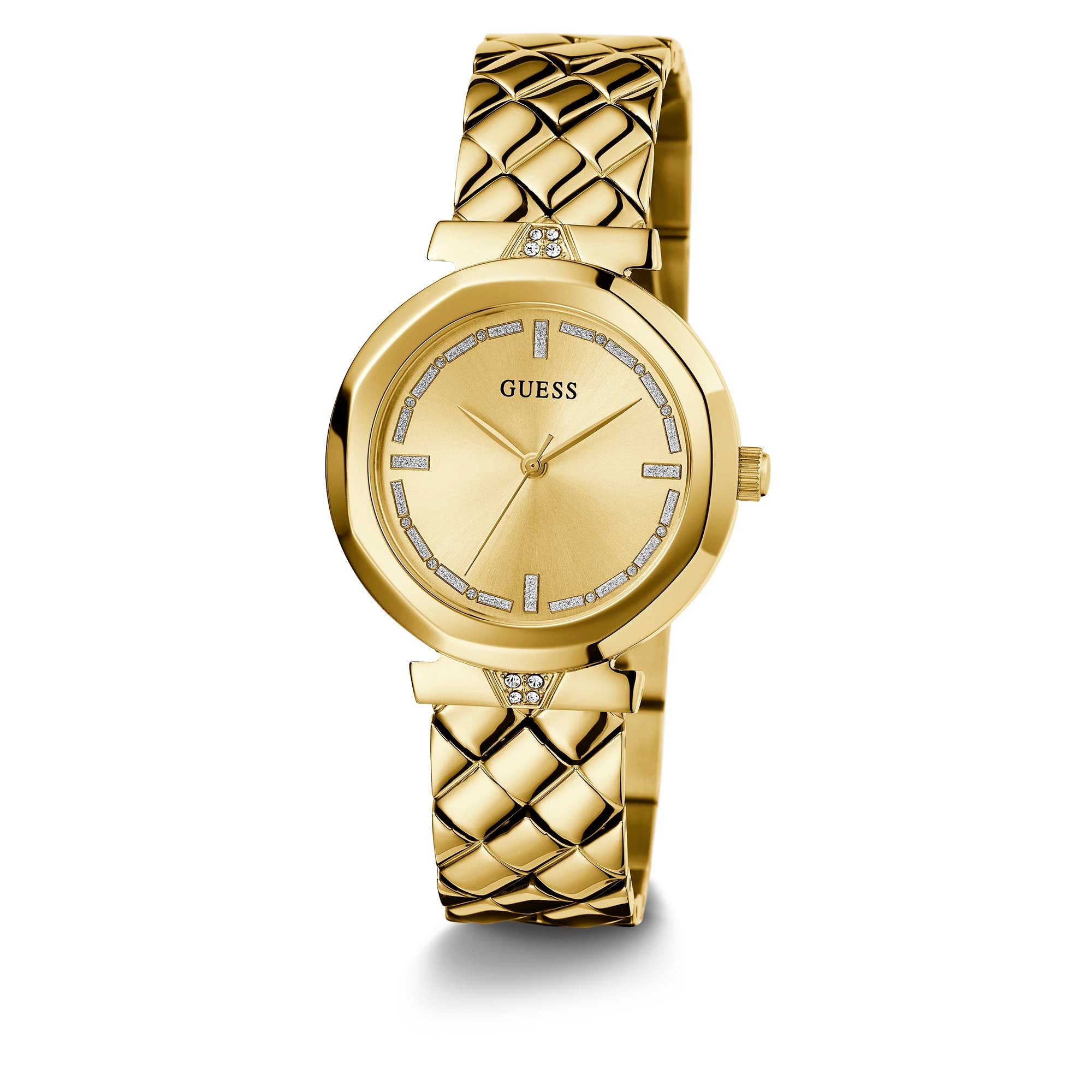 Guess two hotsell tone ladies watch