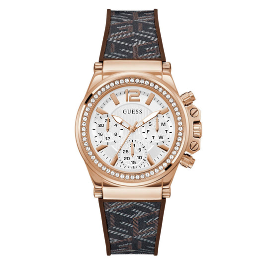 Guess Women's Watch Rose Gold Tone Case Quartz