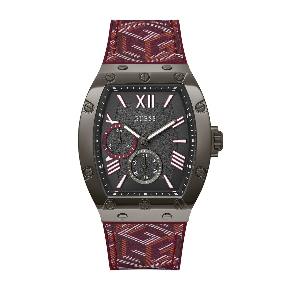 Guess Men's Watch Gunmetal Tone Case Quartz