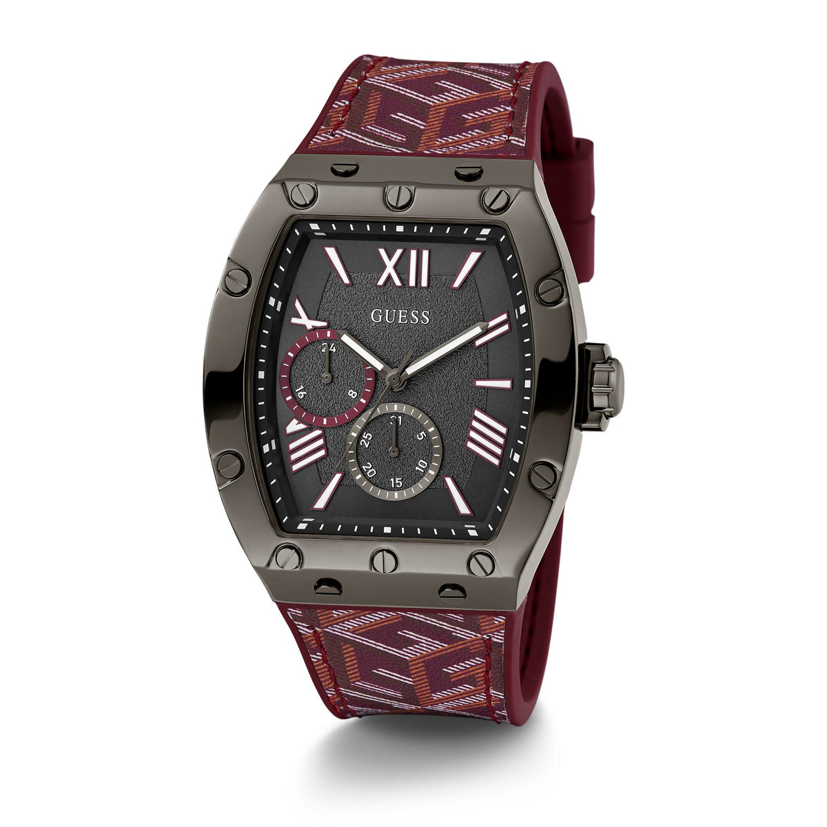 Guess Men's Watch Gunmetal Tone Case Quartz
