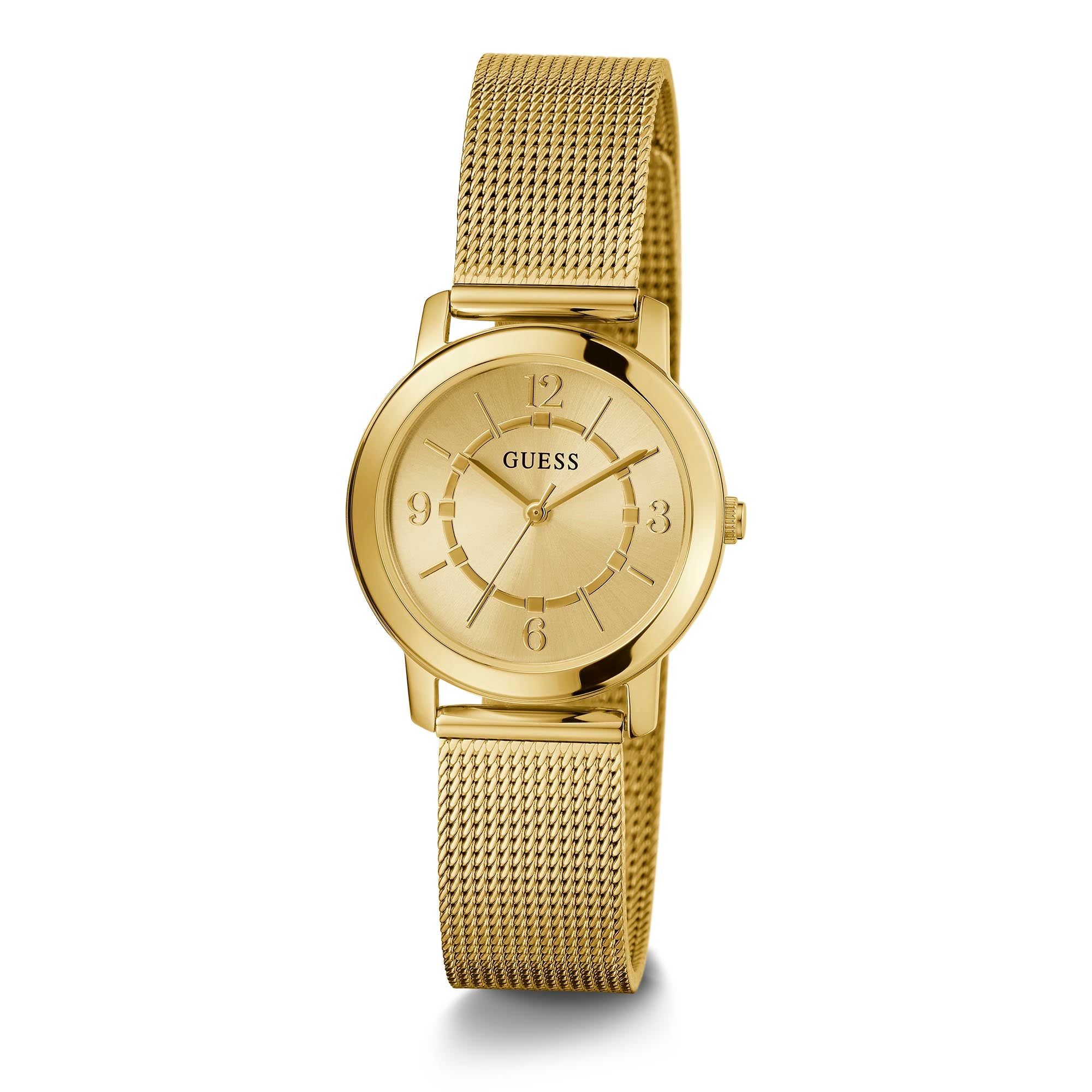 Guess gold mesh watch best sale