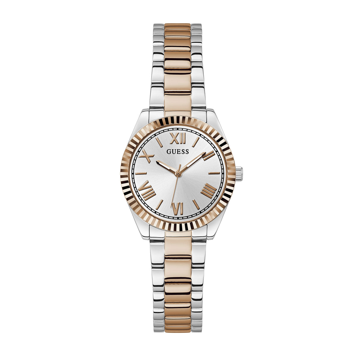 Guess Women's Watch Silver & Rose Gold Tone Case Quartz - GW0687L3